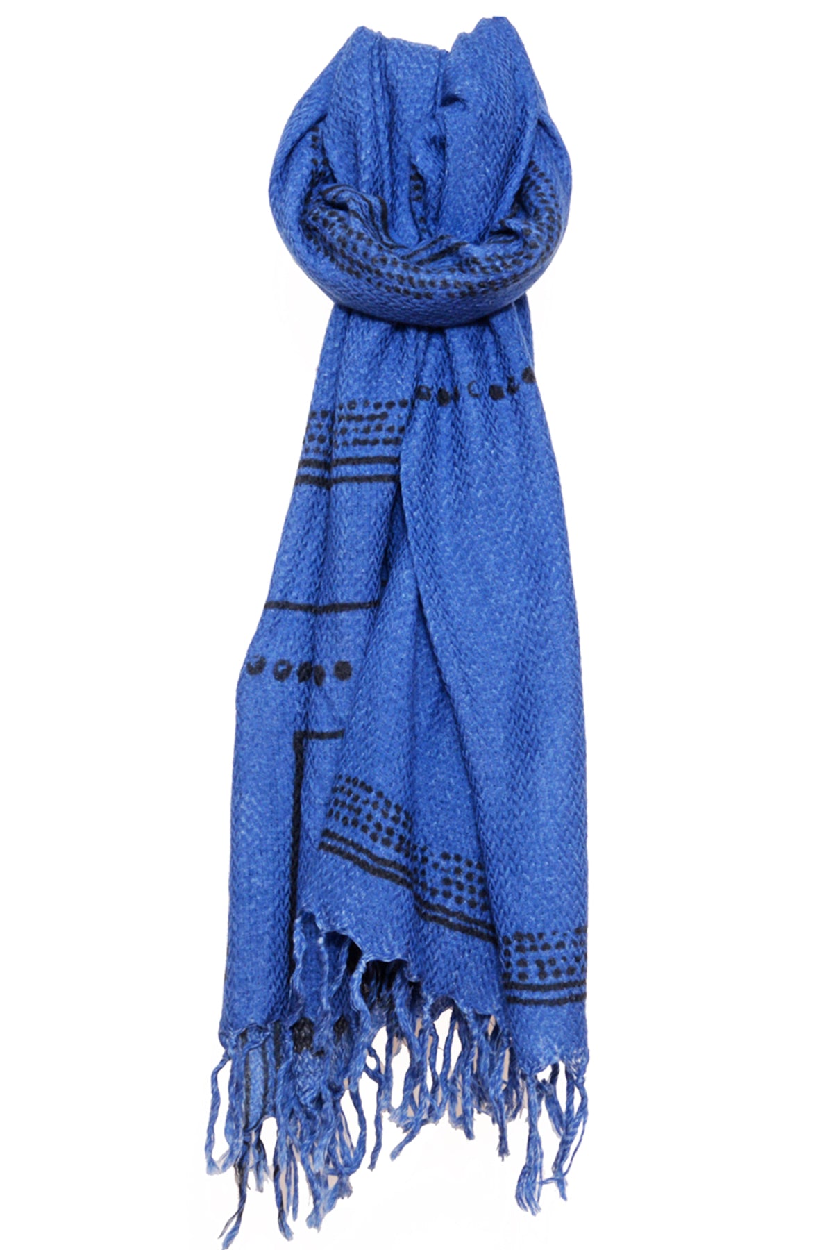 FOULARD EN LAINE DESIRE BLEU