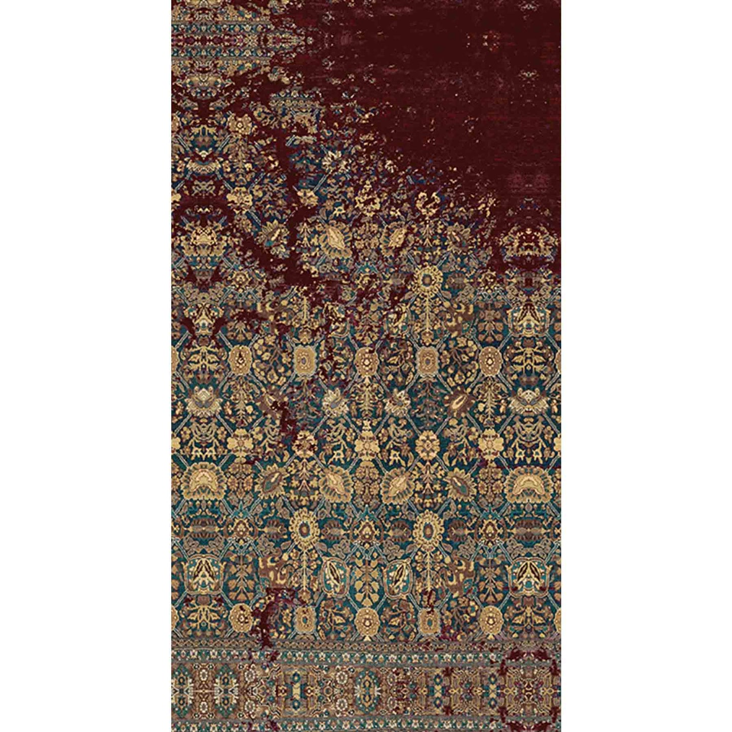 FOULARD EN LAINE GASTON OCRE