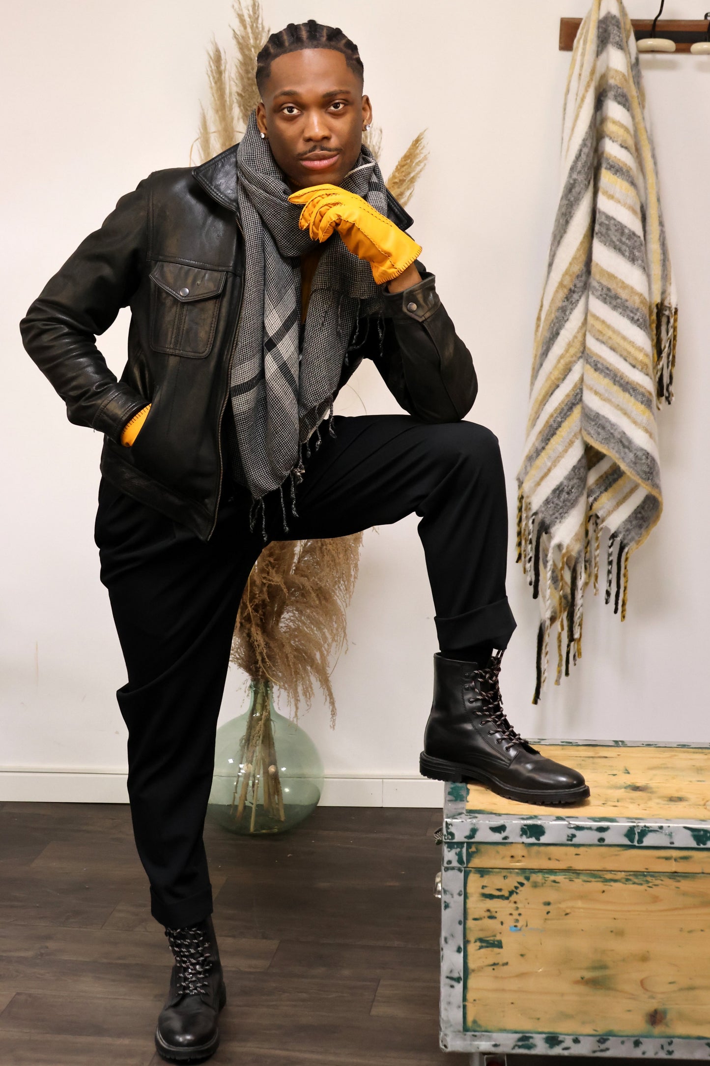 ECHARPE EN LAINE MAXENCE NOIR