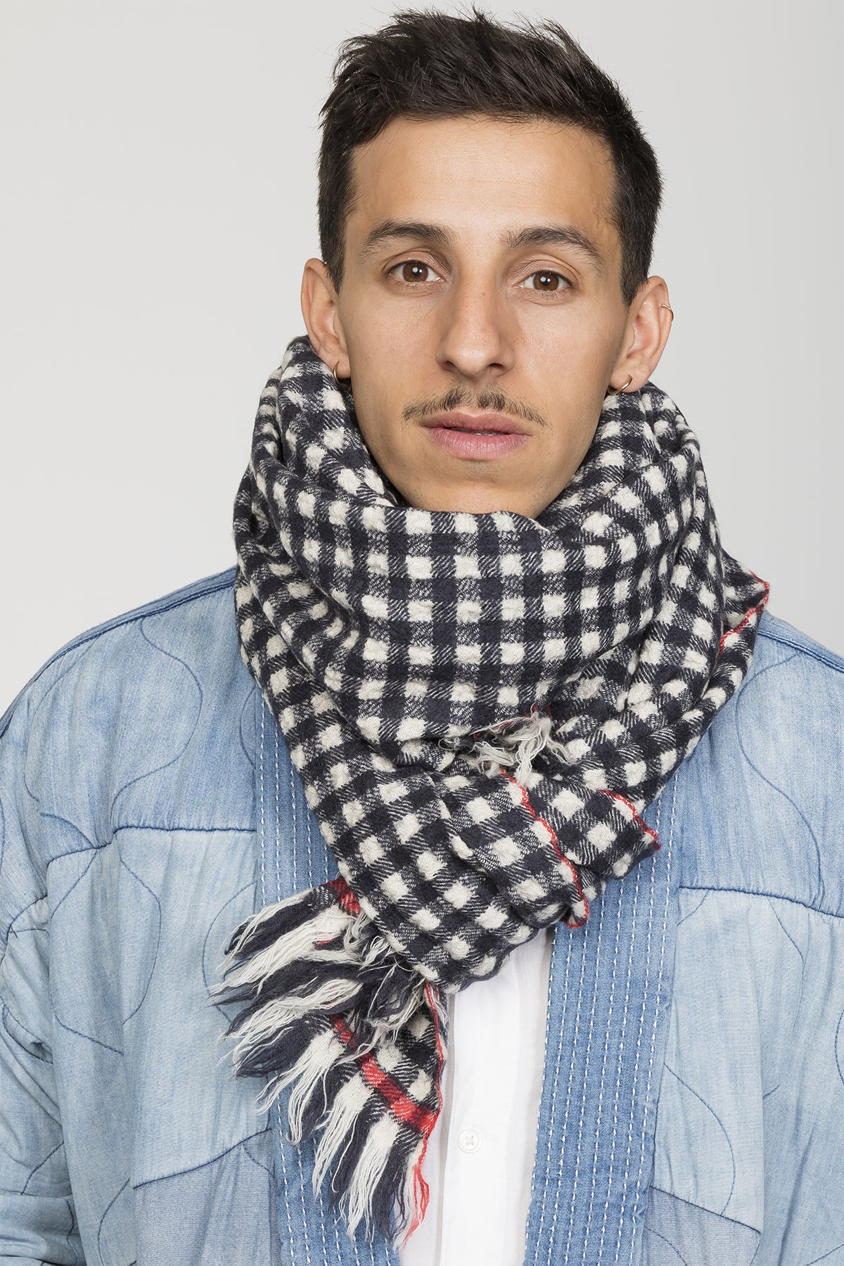 ECHARPE EN LAINE CACHEMIRE LEONARD MARINE