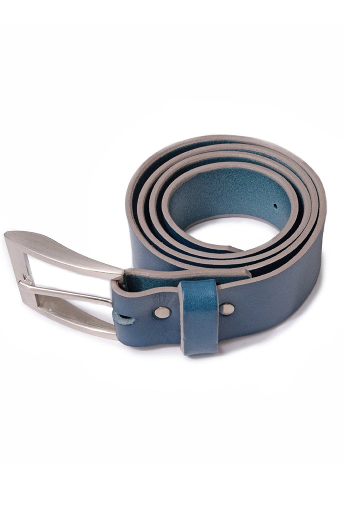 CEINTURE EN CUIR OCTAVE INDIGO