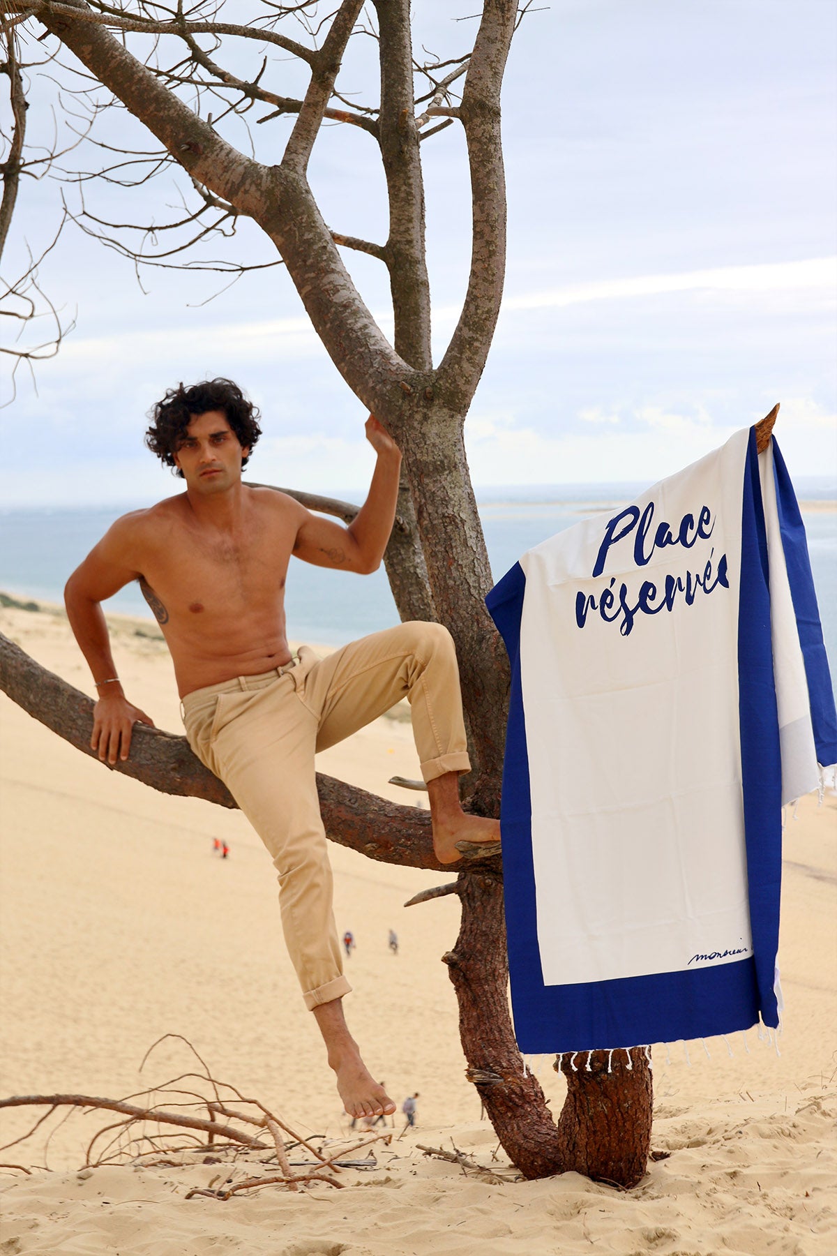 FOUTA PLACE RESERVÉE BLEU