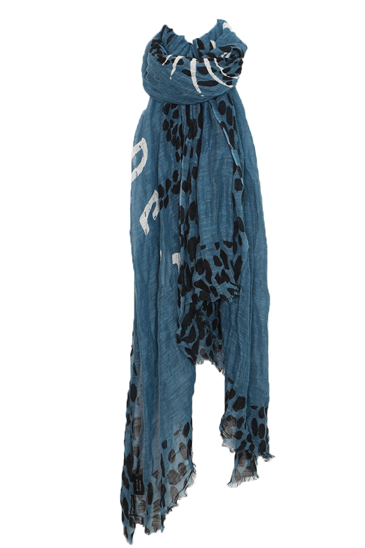 un cheche en lin bleu de Monsieur Charli