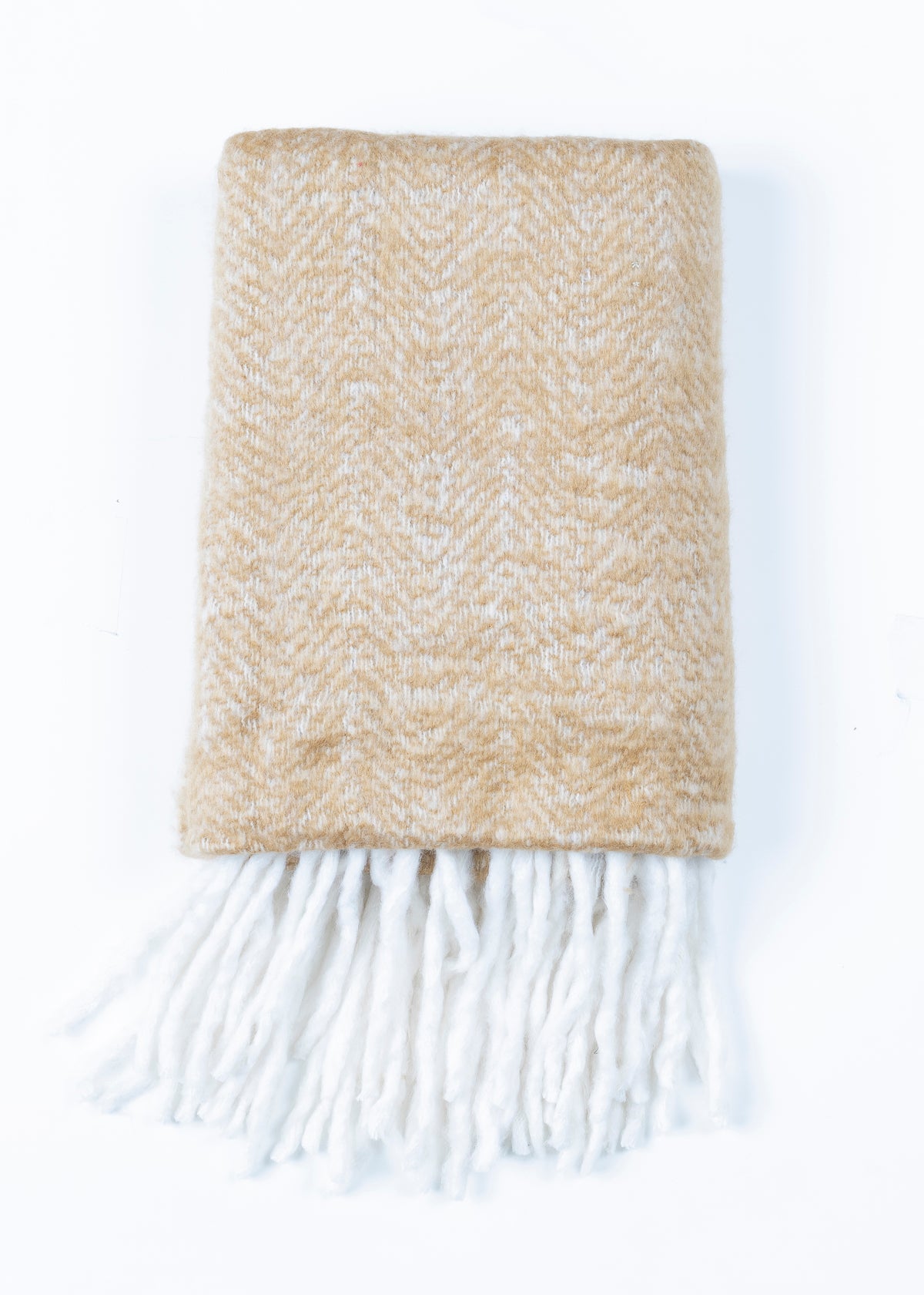 PLAID EN MOHAIR TOM COGNAC