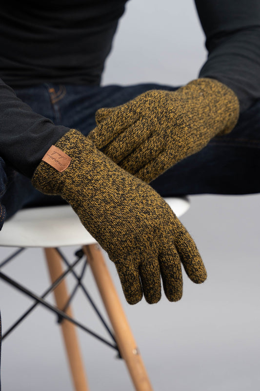 GANTS LAINE HUBERT CHINE JAUNE