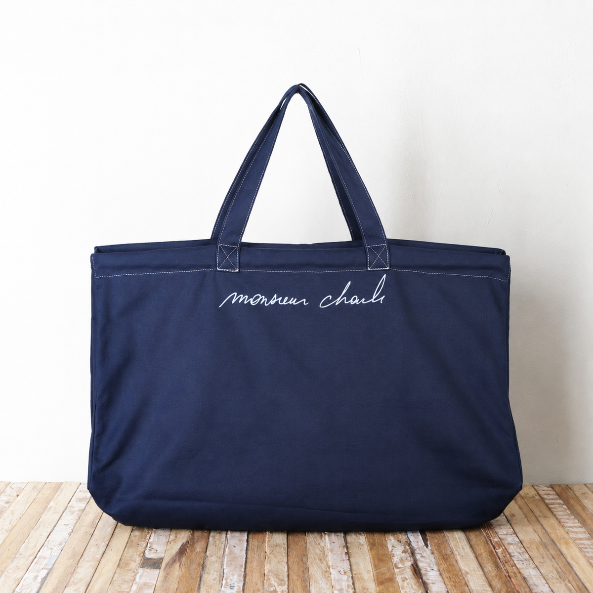 Le maxi cabas Walter bleu pour homme signé Monsieur Charli