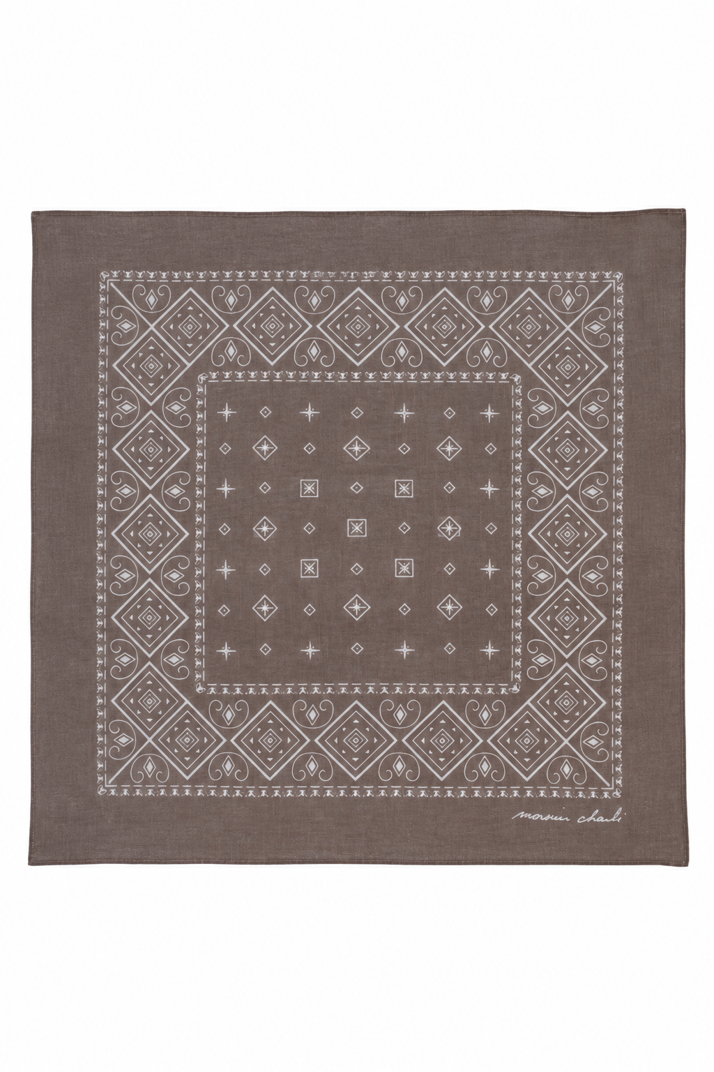 photo du bandana fared coloris taupe 