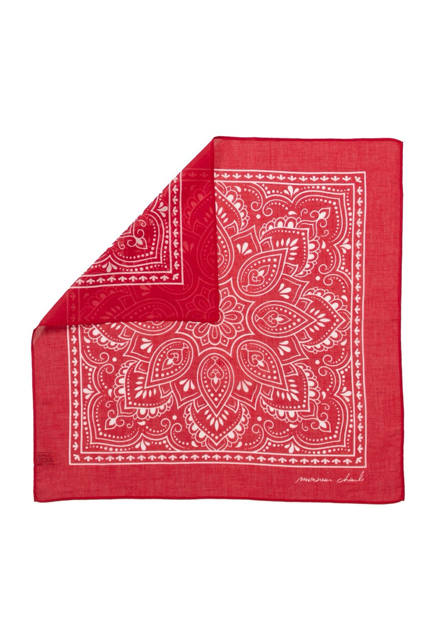 BANDANA EN COTON STANLEY ROUGE