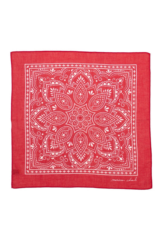 BANDANA EN COTON STANLEY ROUGE
