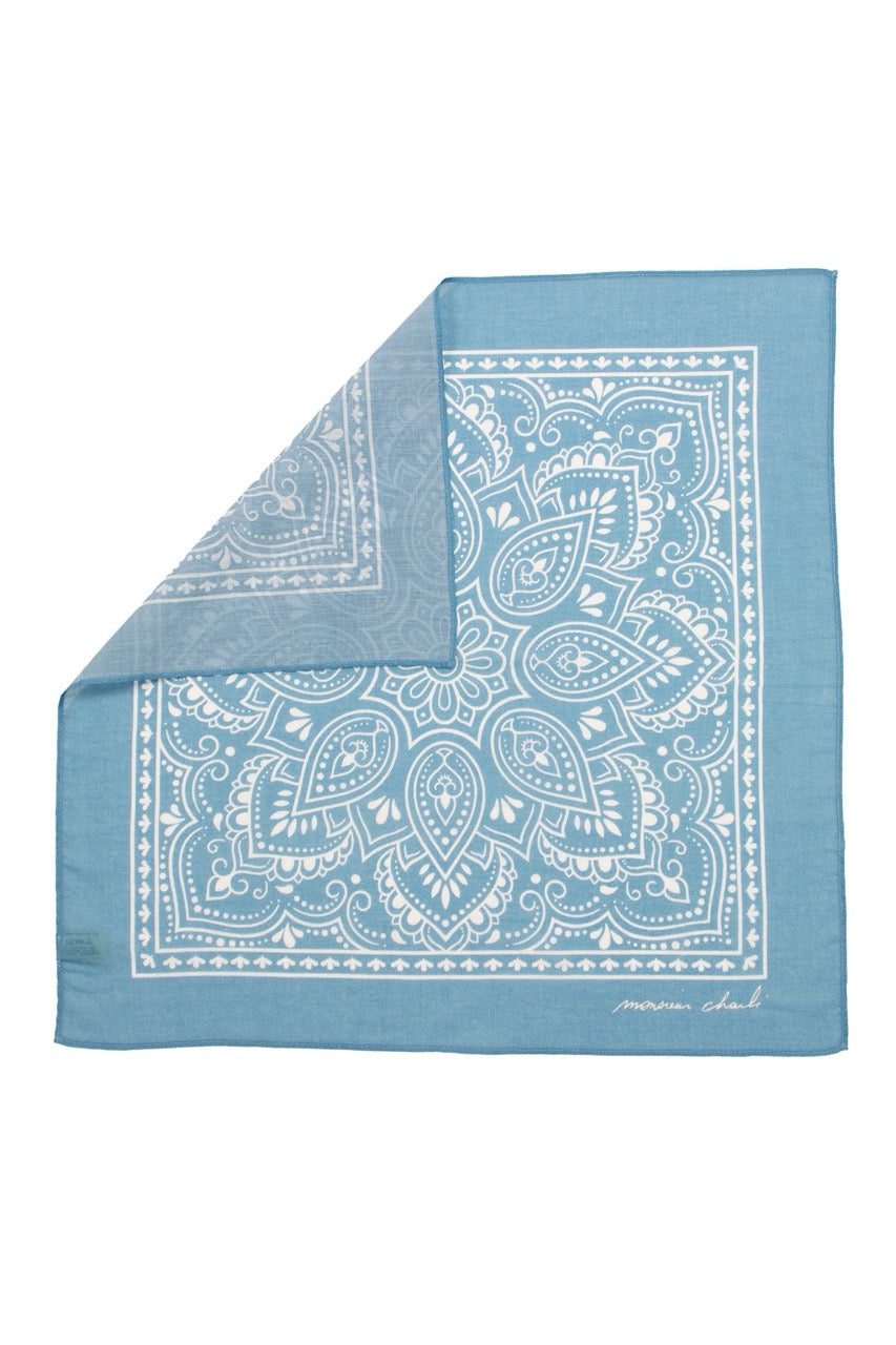 BANDANA EN COTON STANLEY TURQUOISE