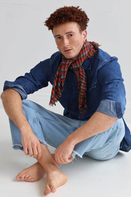 BANDANA EN LAINE BILL ROUGE