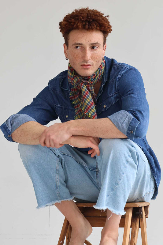 BANDANA EN LAINE BILL VERT