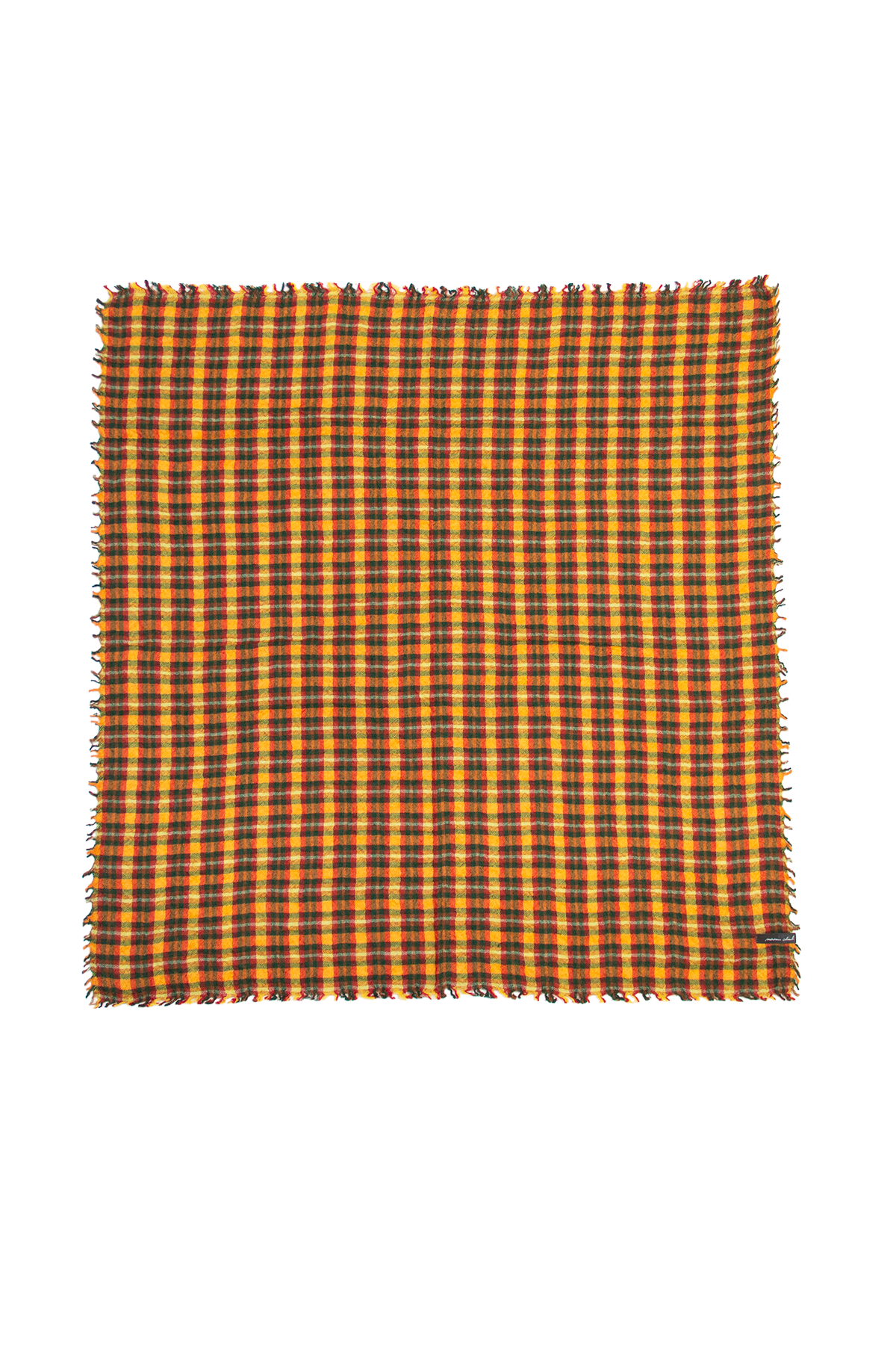 Bandana homme en laine à carreaux orange Bill - Monsieur Charli