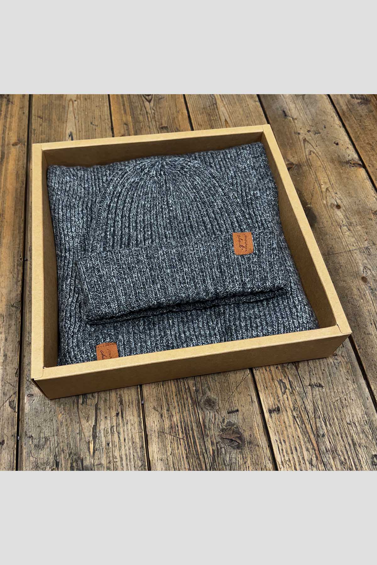 coffret cadeau homme bonnet & echarpe de monsieur charli