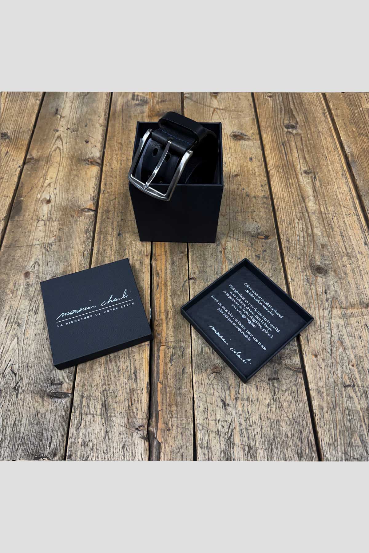 coffret cadeau homme ceinture Monsieur Charli 