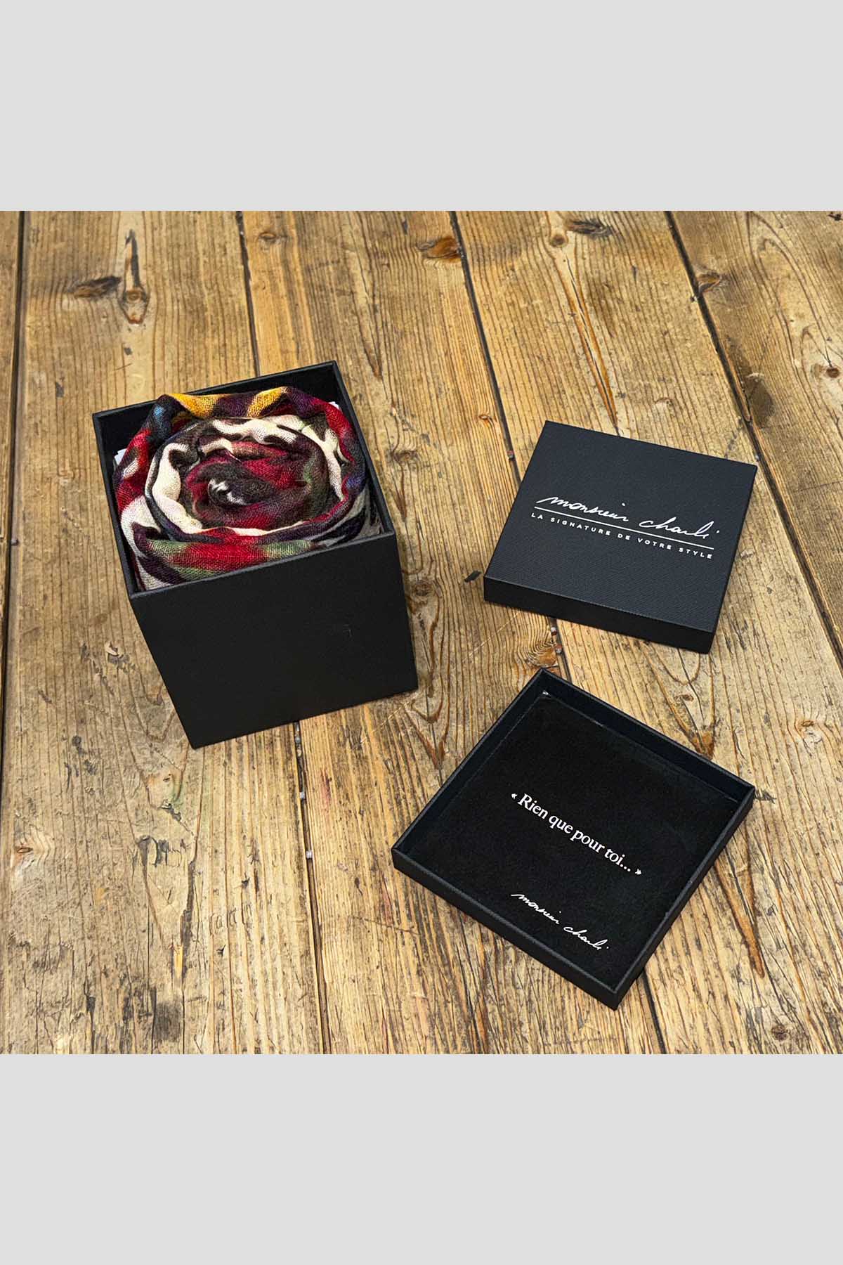 coffret cadeau pour homme foulard signé Monsieur Charli 