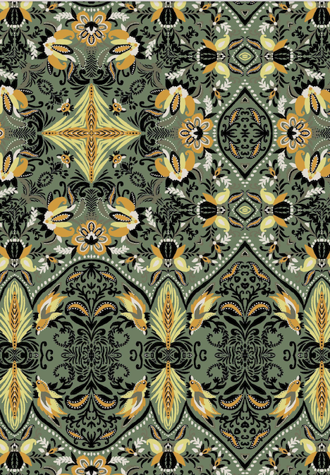 FOULARD EN LAINE NIELS OLIVE