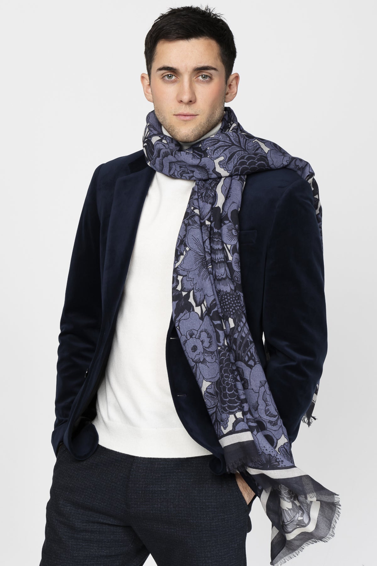 FOULARD GENZO BLEU