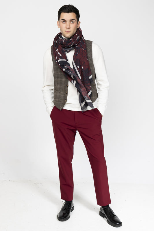 FOULARD GENZO BORDEAUX