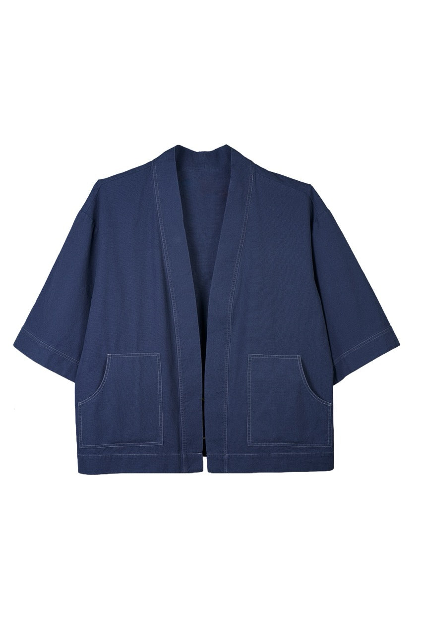 La veste de kimono Kim bleu - Monsieur Charli