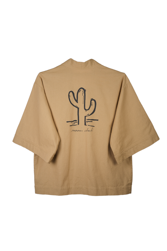 Le dos de la veste KIM camel de Monsieur Charli