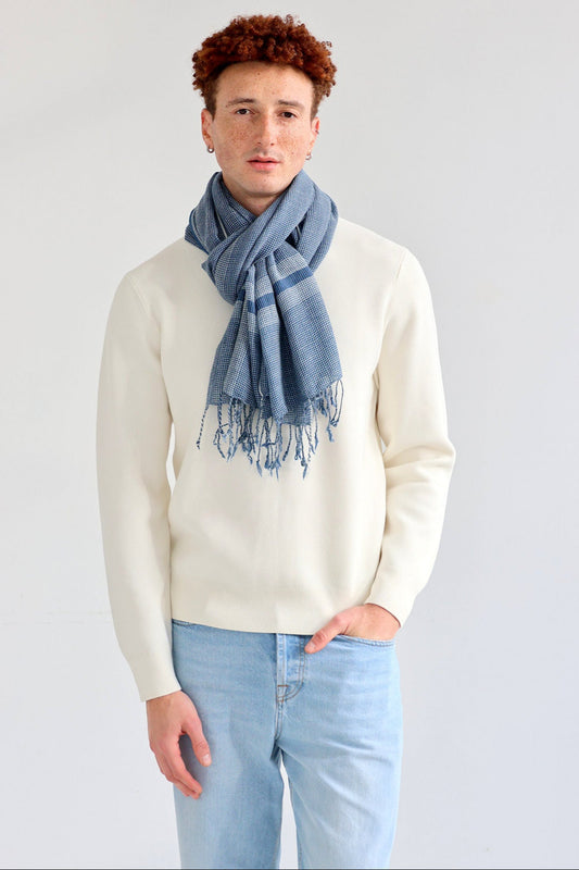 ECHARPE EN LAINE MAXENCE BLEU