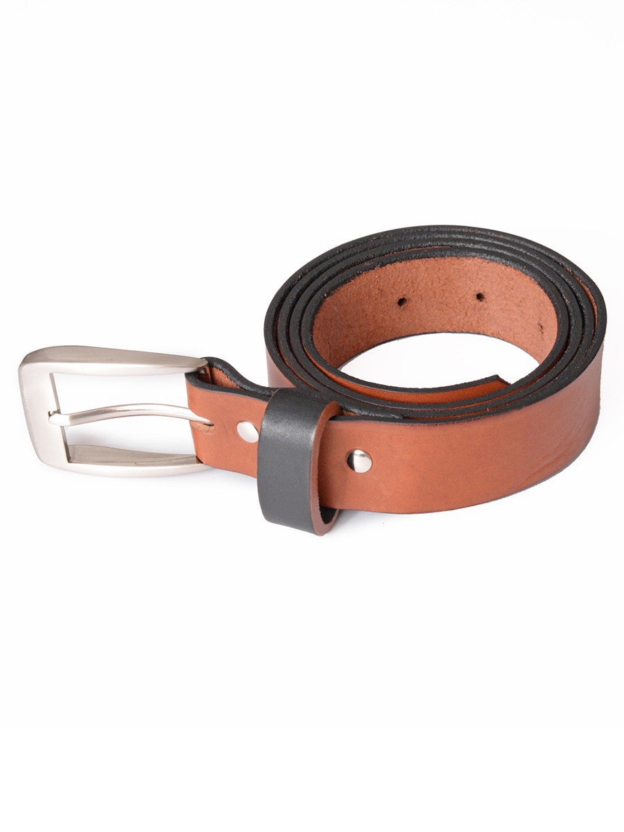 CEINTURE EN CUIR OSCAR CHATAIGNE