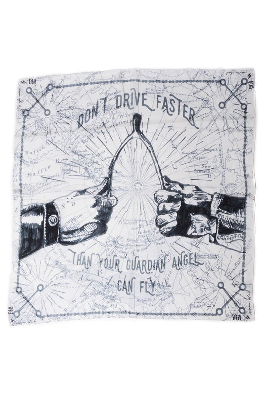 BANDANA EN COTON BIO PORTE BONHEUR BLANC