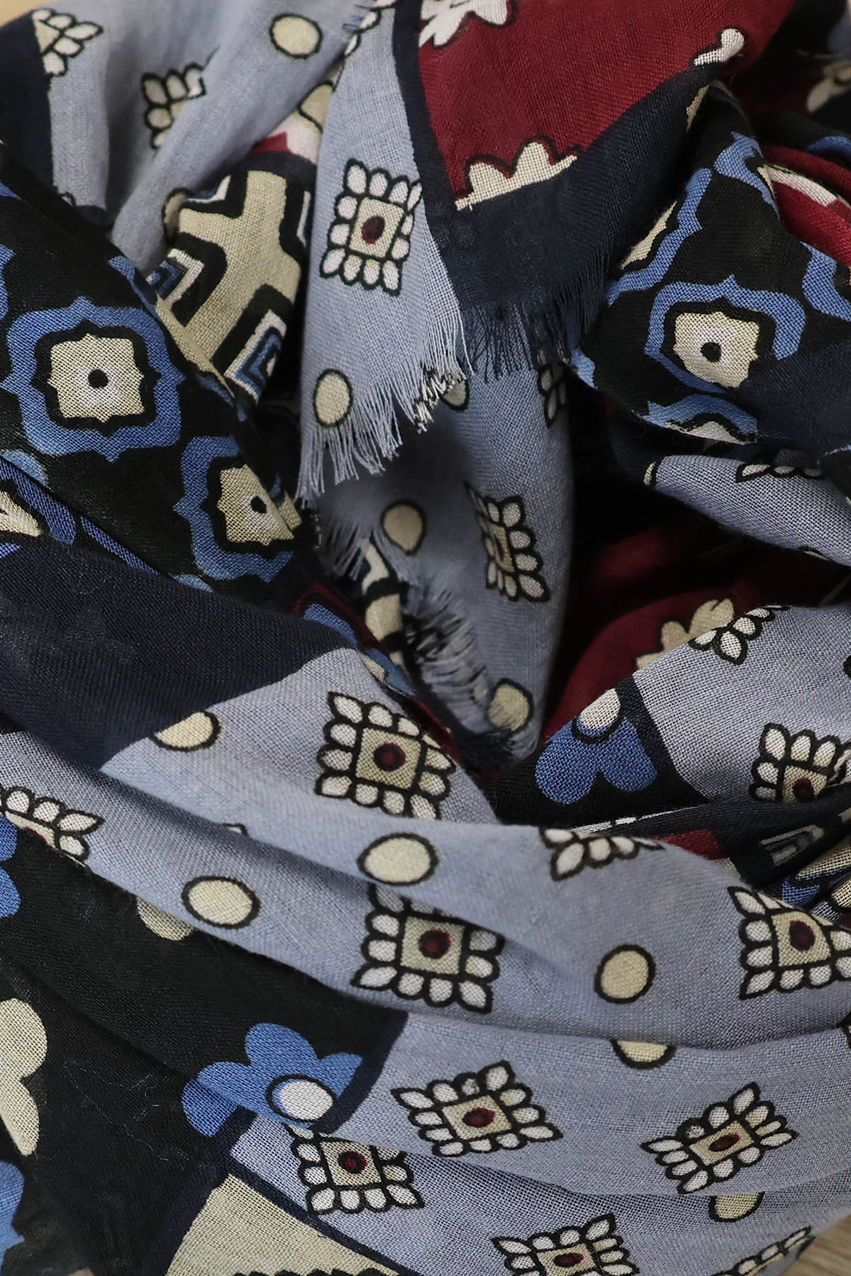 motif d'un cheche en coton 