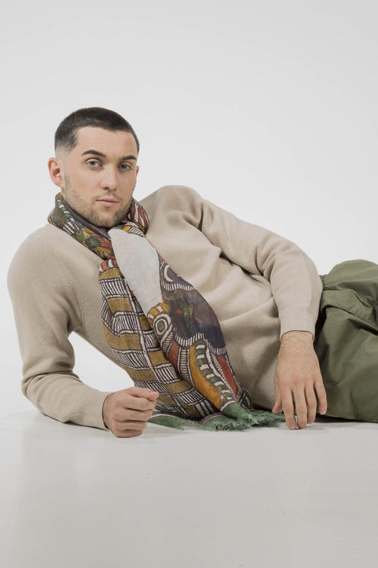 Homme qui porte le cheche Shiva 