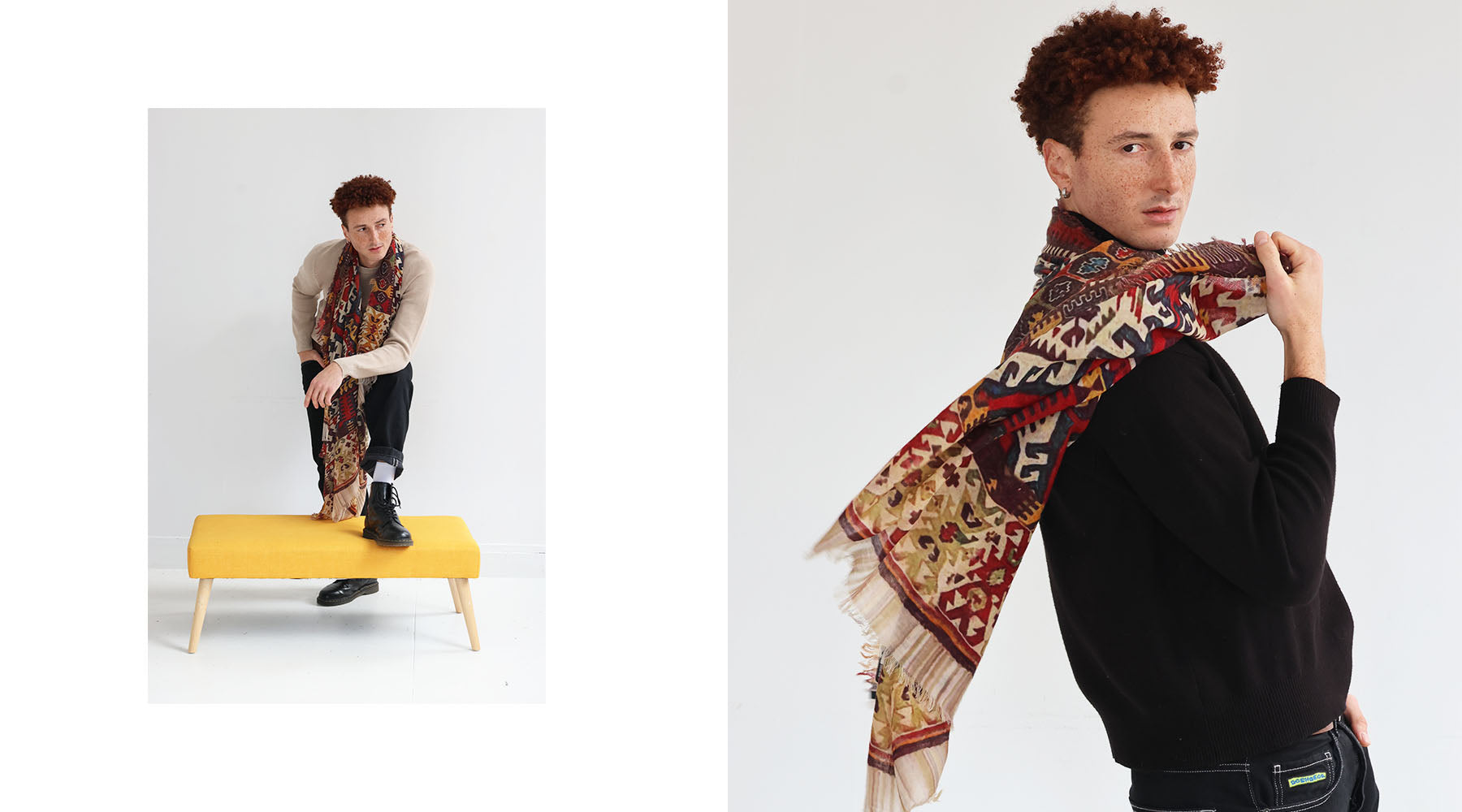 UN HOMME QUI PORTE UN FOULARD MONSIEUR CHARLI