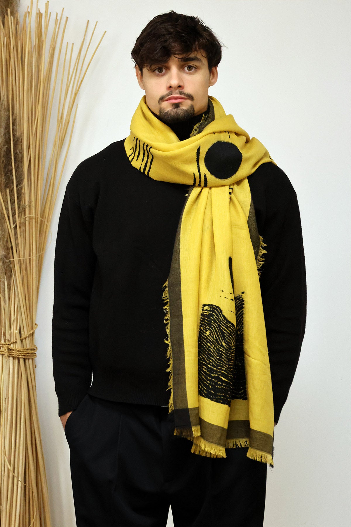 Spencer le foulard homme coloris jaune