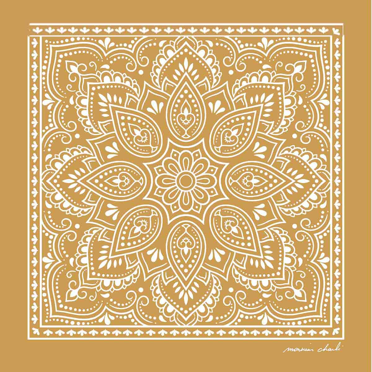 Un homme qui porte un bandana de la collection Monsieur Charli