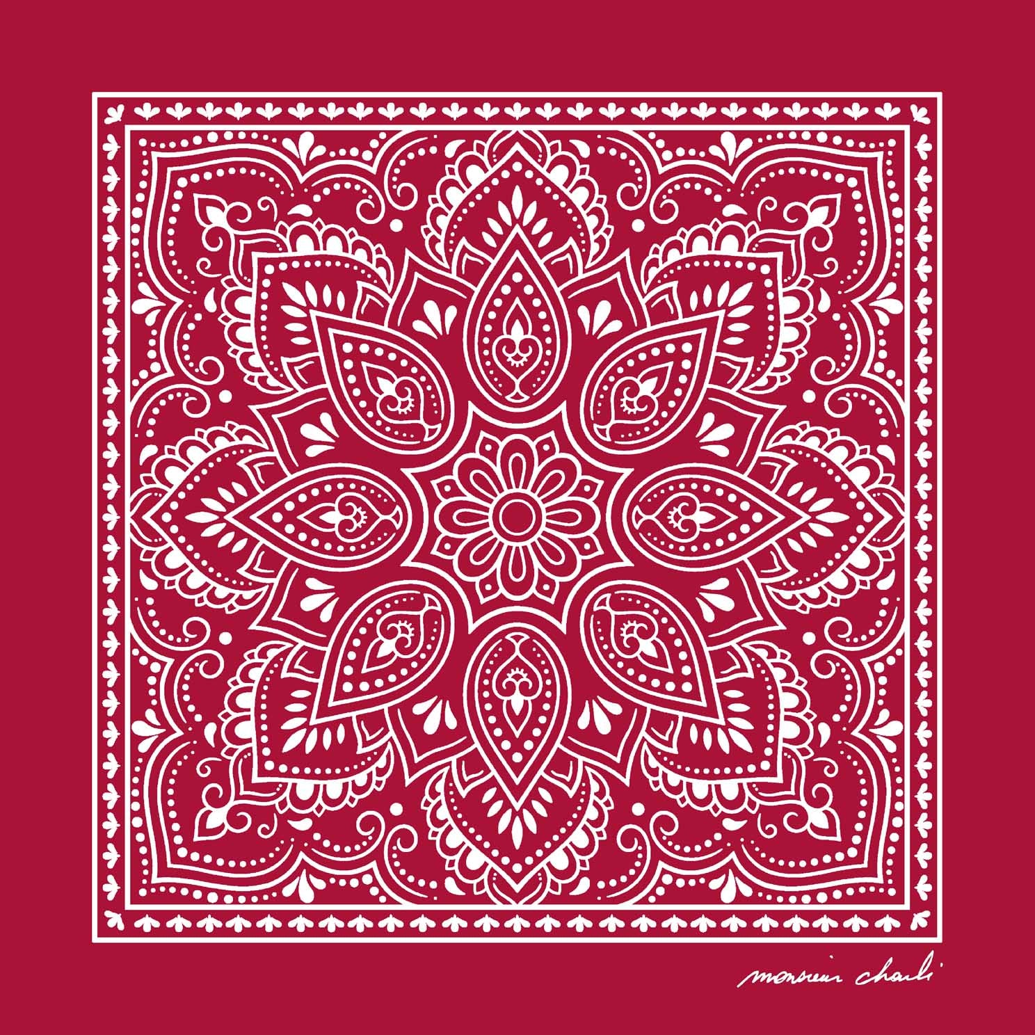 Un homme qui porte un bandana de la collection Monsieur Charli