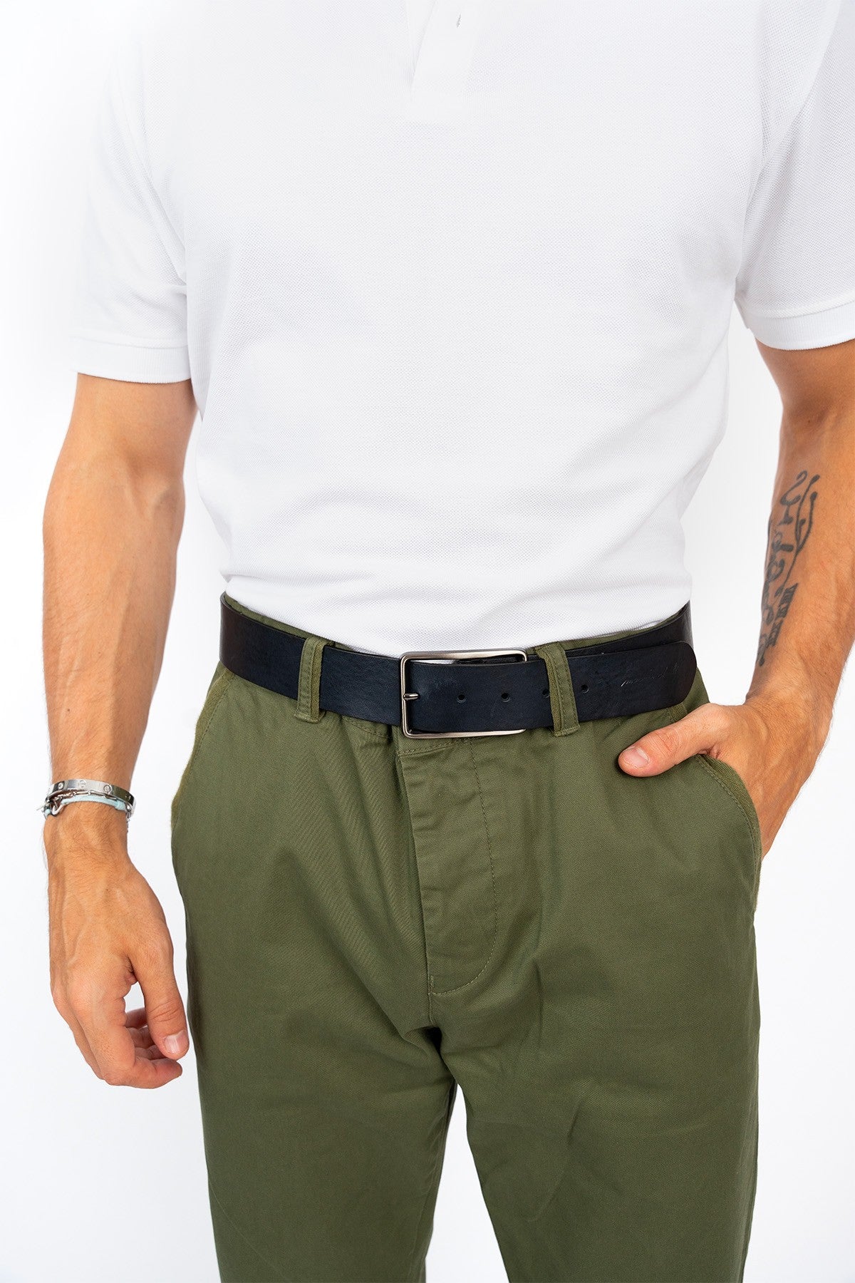 une ceinture homme en véritable cuir fabriquée en France 
