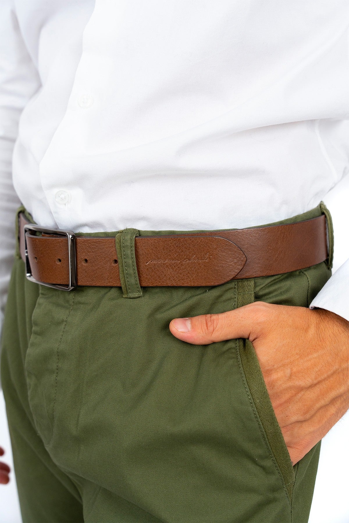 une ceinture homme en véritable cuir fabriquée en France 